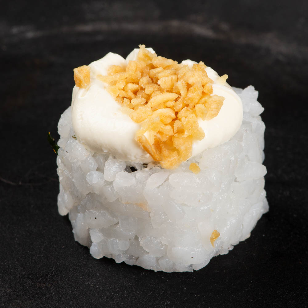 Alho frito com cream cheese